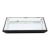 Inez 20 Inch Decorative Glass Tray, Silver Mirrored, Wall Hanger, Medium
