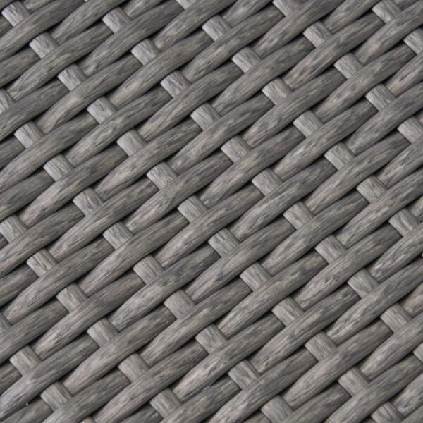 Honi Side End Table, Square 19 Inch, Gray Outdoor Rattan, Iron, Curved Legs