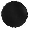 Emu 32 Inch Modern Round Wall Mirror, Beaded Black Metal Accent Frame