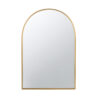 Cod 36 Inch Wall Mounted Mirror, Wide Arched Design Gold Metal Frame