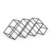 Wine Rack with Diamond Slots, 24 Inch Compact Design, Matte Black