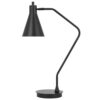 Sty 24 Inch Task Table Lamp, Swivel Gray Shade, Angled Thin Metal Pole