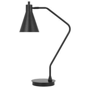 Sty 24 Inch Task Table Lamp, Swivel Gray Shade, Angled Thin Metal Pole