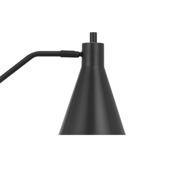 Sty 24 Inch Task Table Lamp, Swivel Gray Shade, Angled Thin Metal Pole