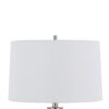 Maci 29 Inch Table Lamp, Accent Crackled Clear Glass, White Drum Shade