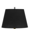 Siu 30 Inch Table Lamp, Gold Metal Thin Pole w Finial, Black Shade