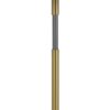 Siu 30 Inch Table Lamp, Gold Metal Thin Pole w Finial, Black Shade