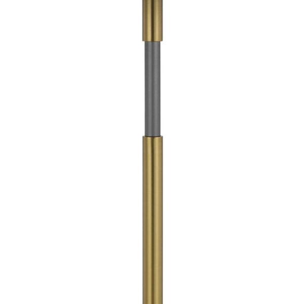 Siu 30 Inch Table Lamp, Gold Metal Thin Pole w Finial, Black Shade