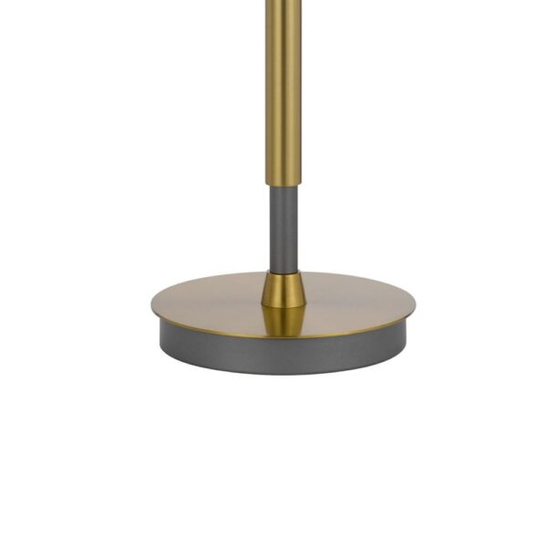 Siu 30 Inch Table Lamp, Gold Metal Thin Pole w Finial, Black Shade