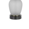 Wenu 29 Inch Table Lamp, Accent Frosted Glass Base, White Fabric Shade