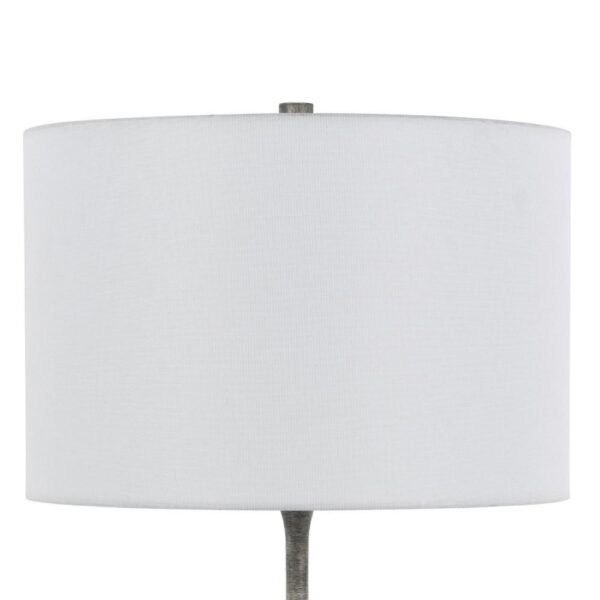 Myra Table Lamp Set of 2, Fluted Accent Glass Base, White Fabric Shade