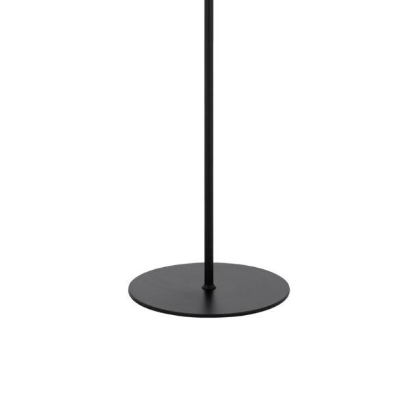 Plue 63 Inch Floor Lamp, Black Pole w Round Base, Cork Drum Shade