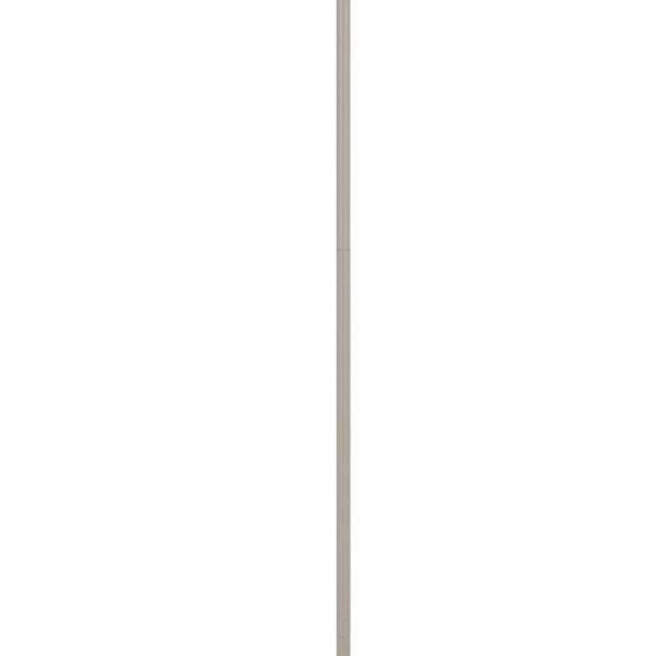 Plue 63 Inch Floor Lamp, Chrome Pole Round Base, Off White Drum Shade