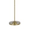 Tomi 63 Inch Floor Lamp, Double Swing Arm, Brass Metal, White Shade