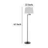 Tomi 63 Inch Floor Lamp, Double Swing Arm, Bronze Metal, White Shade