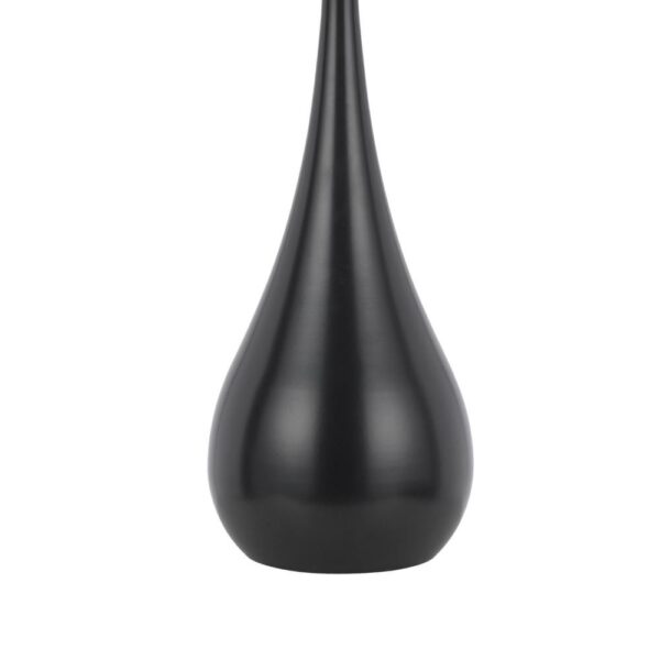 Ege Table Lamp Set of 2, Teardrop Bronze Metal Base, White Shade