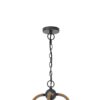 Gemo 25 Inch Chandelier, Crossed Clover Design, Brass Black Metal