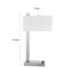 Nacy Table Lamp, 1 Power Outlet and USB Port, Chrome Steel 25 Inch
