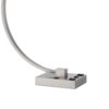 Fory Table Lamp, 2 Outlets, 1 USB Port, Curved Chrome Steel 26 Inch