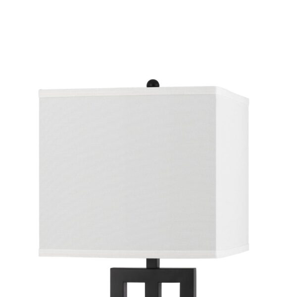 Haney Table Lamp, 1 Outlet, USB Port, Bronze Slim Keyhole Base 30 Inch