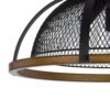 Monty 16 Inch Semi Flush Ceiling Mount Light Fixture, Black Mesh Shade