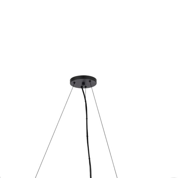 Sena 36 Inch Chandelier, Sputnik Style w Canopy, Charcoal Gray Metal