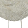 Seashell Tabletop Accent Decor, Faux Fossil, Rich White Resin 21 Inch