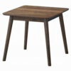 Fexy Side End Table, 24 Inch Square Top with Angled Legs, Walnut Brown