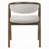 Lina Dining Side Chair, Gray Chenille Seat and Back, Walnut Brown Wood