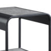 Ish 21 Inch Modern End Table with Open Shelves, Wood, Gray, Black