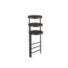 3 Tier Plant Stand with Round Wooden Shelves and Foldable Design, Black