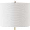 Gek Table Lamp, Off White Linen Shade, Black Tapered Base, 28 Inch