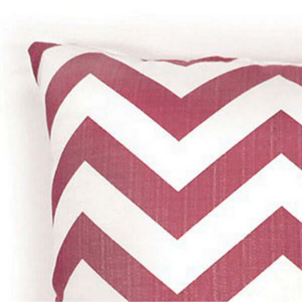 Zoe Contemporary Pillow, Red Chevron, Set of 2