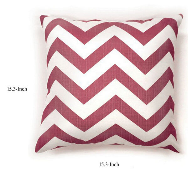 Zoe Contemporary Pillow, Red Chevron, Set of 2