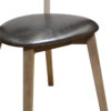 Industrial Style Metal Frame and Wooden Bar Stool, Brown and Blue