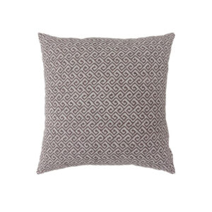 Contemporary Style Small Diagonal Patterned Set of 2 Throw Pillows, Brown
