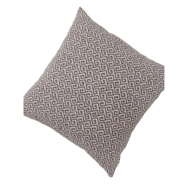 Contemporary Style Small Diagonal Patterned Set of 2 Throw Pillows, Brown