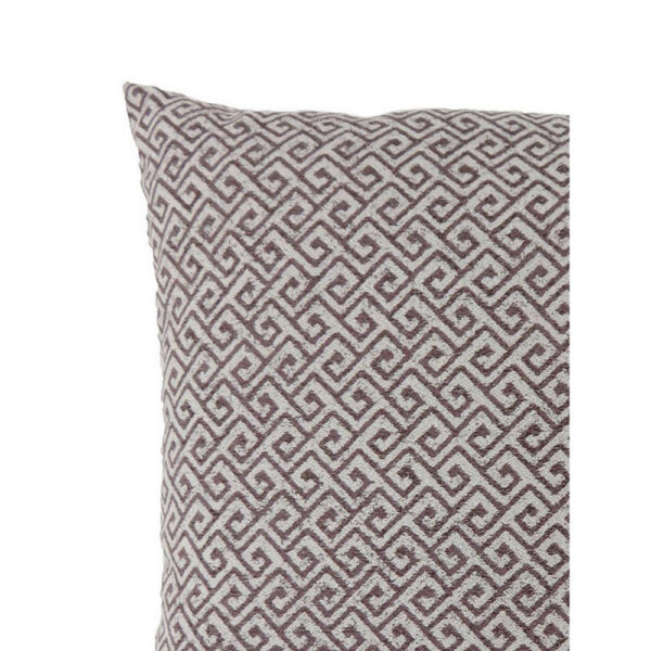 Contemporary Style Small Diagonal Patterned Set of 2 Throw Pillows, Brown