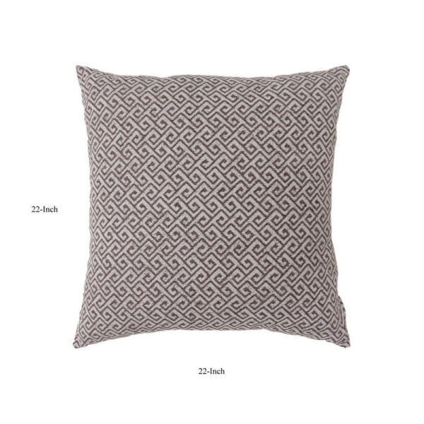 Contemporary Style Small Diagonal Patterned Set of 2 Throw Pillows, Brown