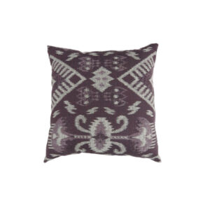 Contemporary Style Set of 2 Throw Pillows, Purple, White