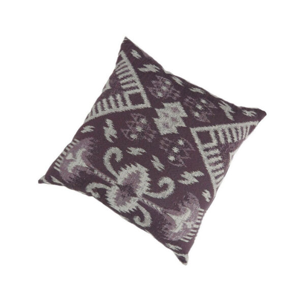 Contemporary Style Set of 2 Throw Pillows, Purple, White