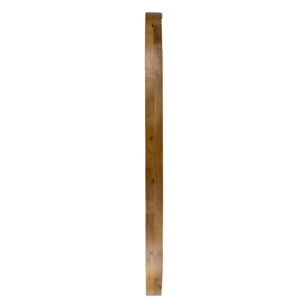 33 Inch Modern Accent Wall Mirror, Mountable Oval Wood Frame in Brown