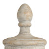 22 Inch Classical Accent Decor Statuette, Turned Finial Design, Off White