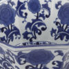 11 Inch Decorative Bowl with Floral Pattern on Blue and White Porcelain