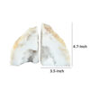 5 Inch Natural White Stone Bookends, Artisanal Textured Geode Rock