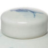 8 Inch Lidded Ginger Jar, Painted Koi Fish, White Blue Porcelain, Set of 2