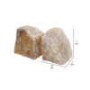 4 Inch Quartz Geode Bookend, Naturally Textured Shape, Brown and Beige
