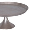 Aluminum Round Footed tray, Silver