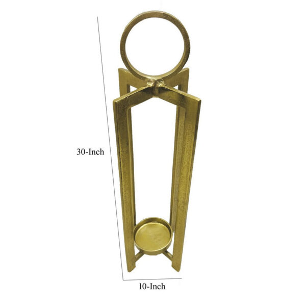 Siana Tabletop Decor, Candle Holder, 31 Inch, Gold Finished Metal