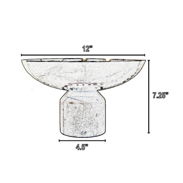 Roe 12 Inch Large Acacia Wood Table Bowl, Steel, Decorative, Gold and Brown